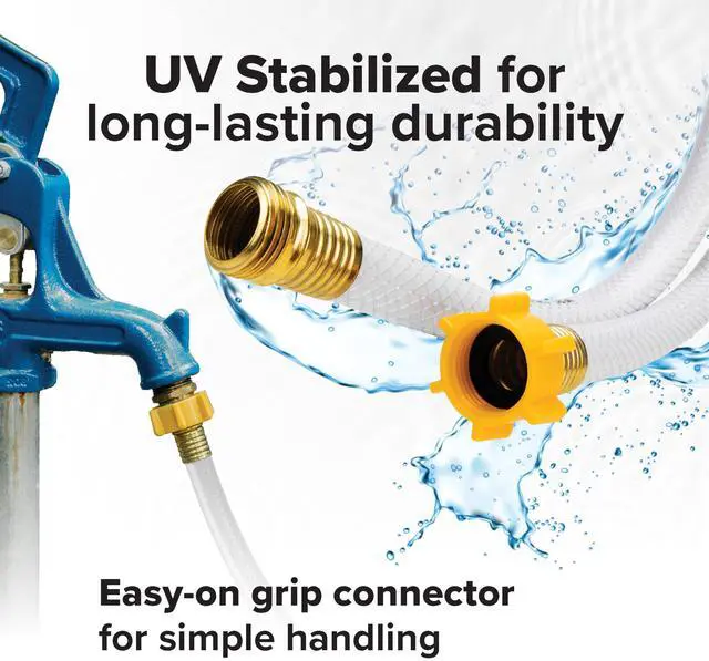 Alt view image 5 of 7 - TastePURE 25-Ft RV Drinking Water Hose - Made in the USA | Contains No Lead, No BPA & No Phthalate - Features Diamond-Hatch Reinforced PVC Design - 5/8 Inside Diameter (22783)