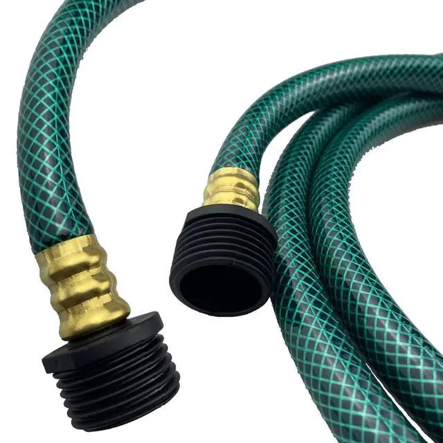 Alt view image 2 of 7 - PVC Garden Hose 1/2 Inch, 2 FT Flexible Water Hose Green with Male and Female Plastic Fittings - No Leaking and Lightweight for Household Outdoors Lawns Patio