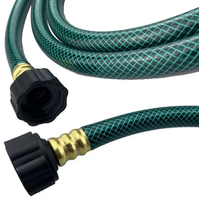 Alt view image 3 of 7 - PVC Garden Hose 1/2 Inch, 2 FT Flexible Water Hose Green with Male and Female Plastic Fittings - No Leaking and Lightweight for Household Outdoors Lawns Patio