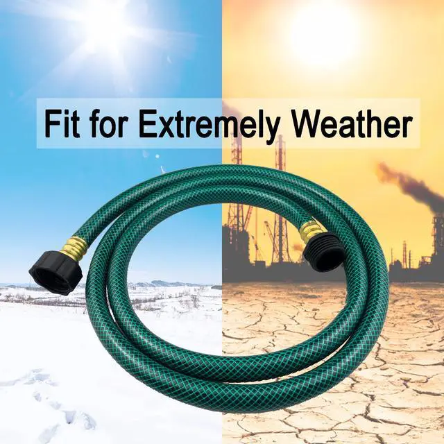 Alt view image 4 of 7 - PVC Garden Hose 1/2 Inch, 2 FT Flexible Water Hose Green with Male and Female Plastic Fittings - No Leaking and Lightweight for Household Outdoors Lawns Patio