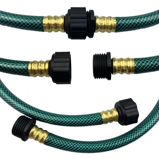 Alt view image 7 of 7 - PVC Garden Hose 1/2 Inch, 2 FT Flexible Water Hose Green with Male and Female Plastic Fittings - No Leaking and Lightweight for Household Outdoors Lawns Patio