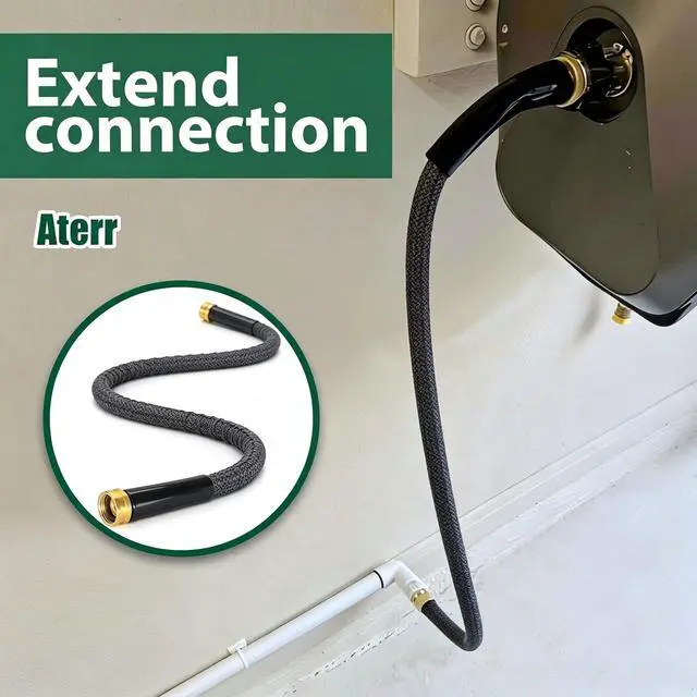 Alt view image 4 of 5 - Garden Hose 5FT, Flexible Water Hose Ultra Lightweight Non-Expanding, Leak Proof Pressure Resistant Outdoor Hose for Yard & Garden Watering, Gery