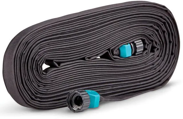 Main image of 25' Black Flat Weeper Soaker Hose for Garden Beds, Drip Irrigation Outdoor Hose, Flexible Garden Hose for Vegetable Gardens, Flower Beds, Lawns, and Orchards