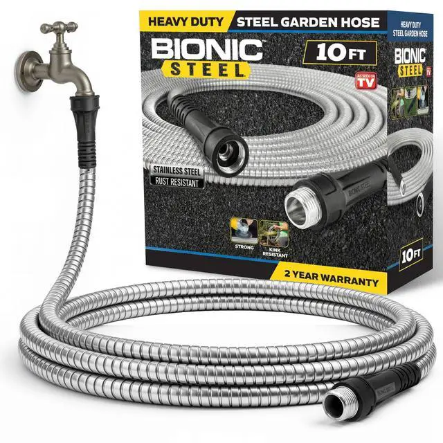 Main image of 10Ft Short Garden Hose Extension Connector for Reel | 10 Ft x 5/8 In. Leak Proof Connection, Heavy Duty, Non Kinking, Flexible, Hose Extension