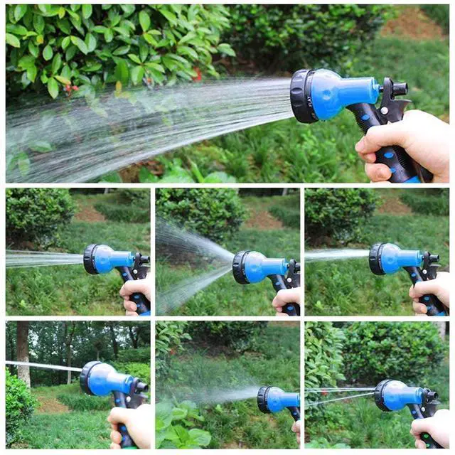 Alt view image 3 of 7 - Recoil Garden Hose 25FT EVA Water Hose with 7-Pattern Spray Nozzle,Curly Self Coiling Lightweight Garden Hose,Retractable Drinking Water Safe Garden Coil Hose for Lawn Patio (blue)