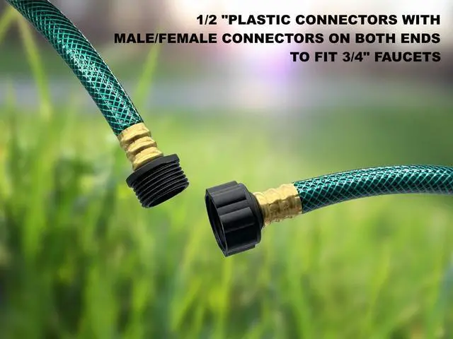 Alt view image 2 of 6 - 1/2" Short Garden Hose -10Ft for Lawn, Boat Hose, Flexible and Lightweight,No Leaking, Durable PVC Hose