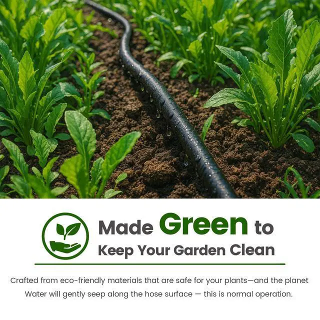 Alt view image 3 of 7 - 10FT Flexible Flat Soaker Hose, Drip Irrigation for Garden Beds | Low-pressure flat hose delivers gentle root watering for garden beds; linkable, flexible, and designed to reduce water waste.