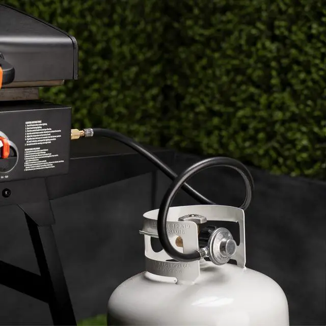 Alt view image 2 of 6 - 5471 Propane Adapter Hose & Regulator for 20 lb Tank | Blackstone® 5471 Gas Grill & Griddle, Weather Resistant, Corrosion Resistant, Extends Up To 3 Feet