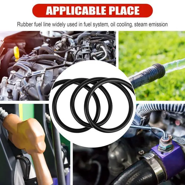 Alt view image 5 of 6 - 3/8 Inch (10mm) ID Fuel Line Hose 10FT NBR Rubber Push Lock Hose High Pressure 300PSI for Automotive Fuel Systems Engines