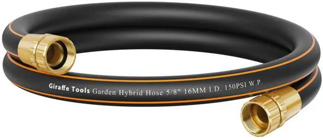 Main image of Leader Hose 6ft x 5/8", Short Water Hose | Heavy Duty, Lightweight, Flexible Hybrid Hose, Male to Female Fittings