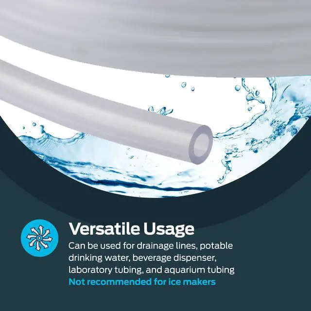 Alt view image 3 of 6 - 1/2 Inch ID (5/8 Inch OD) PVC Clear Vinyl Tubing, 10 Foot Length, 98568