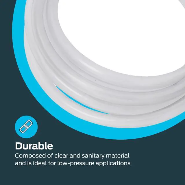 Alt view image 6 of 6 - 1/2 Inch ID (5/8 Inch OD) PVC Clear Vinyl Tubing, 10 Foot Length, 98568