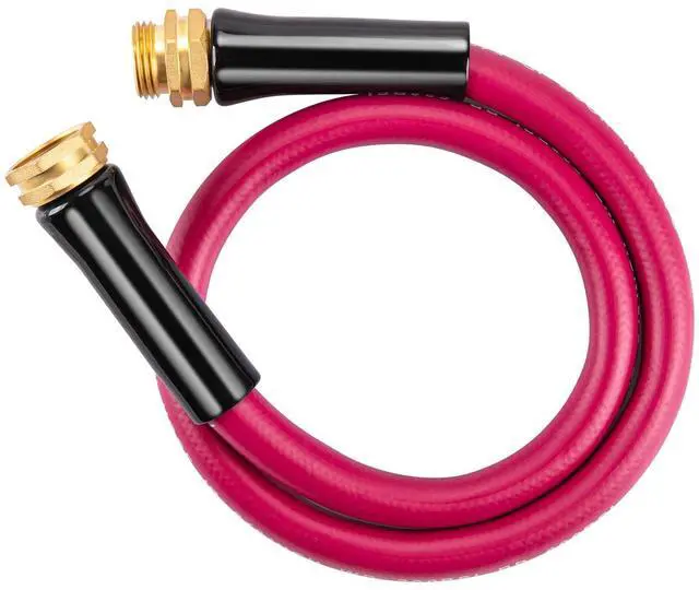 Main image of Short Garden Hose 3ft Heavy Duty Durable Anti Kink Flexible 5/8 in Water Leader Hose for Drinking Water Safe BPA Free, All-weather Lightweight Water Hose for Garden RV Camper Marine