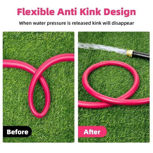 Alt view image 3 of 7 - Short Garden Hose 3ft Heavy Duty Durable Anti Kink Flexible 5/8 in Water Leader Hose for Drinking Water Safe BPA Free, All-weather Lightweight Water Hose for Garden RV Camper Marine