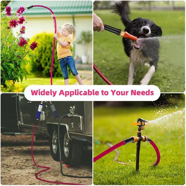 Alt view image 7 of 7 - Short Garden Hose 3ft Heavy Duty Durable Anti Kink Flexible 5/8 in Water Leader Hose for Drinking Water Safe BPA Free, All-weather Lightweight Water Hose for Garden RV Camper Marine