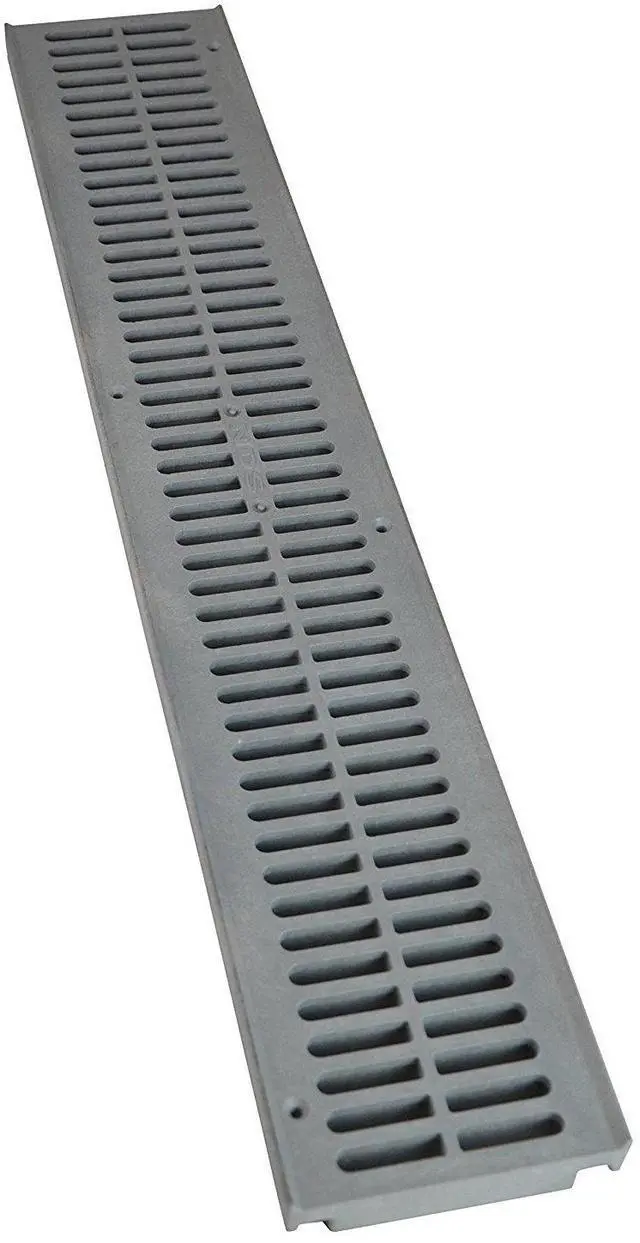 Main image of 241-1 Spee-D® Channel Drain Grate, Plastic, 4-1/8-Inch wide X 2-Feet long, for Driveways, Patios, Pool Decks and Commercial Areas, Gray