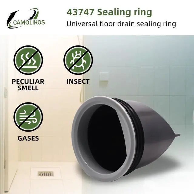 Alt view image 2 of 7 - 43747 Drain Seal for 3 Inch General Purpose Floor Drain Compatible with Oatey,Black 1PC