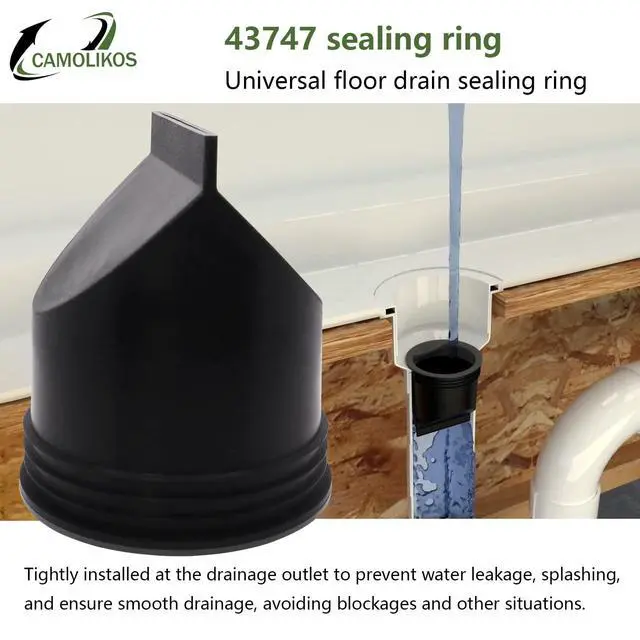 Alt view image 4 of 7 - 43747 Drain Seal for 3 Inch General Purpose Floor Drain Compatible with Oatey,Black 1PC
