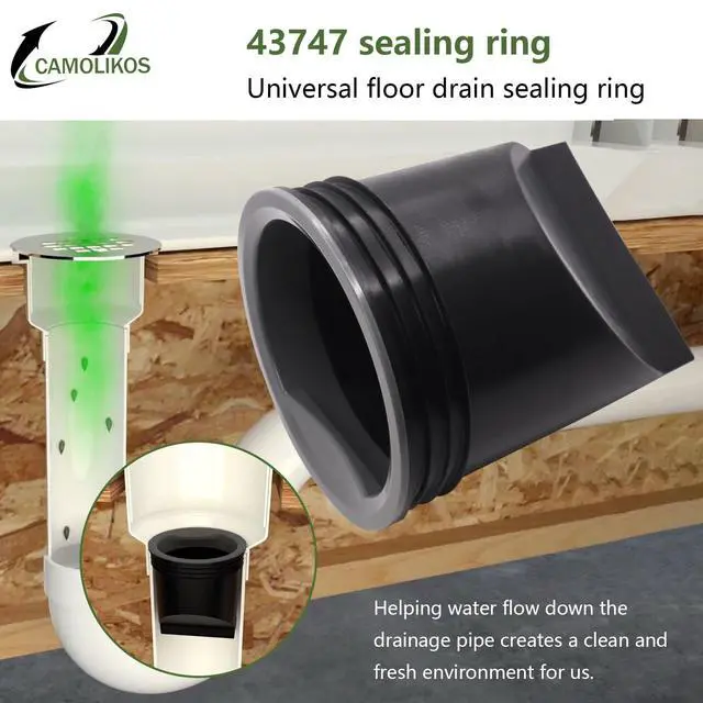 Alt view image 5 of 7 - 43747 Drain Seal for 3 Inch General Purpose Floor Drain Compatible with Oatey,Black 1PC
