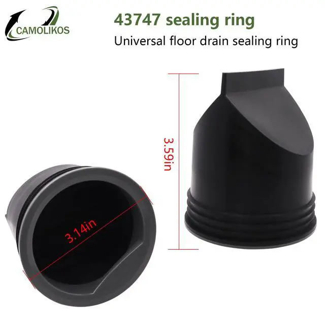Alt view image 6 of 7 - 43747 Drain Seal for 3 Inch General Purpose Floor Drain Compatible with Oatey,Black 1PC