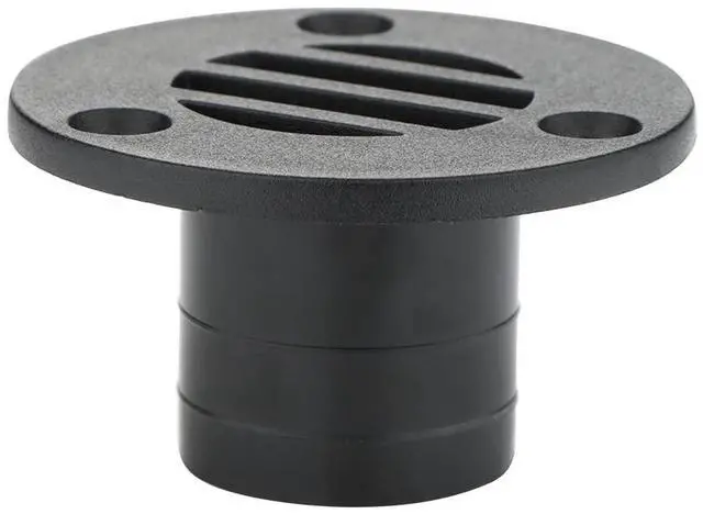 Alt view image 7 of 7 - 2 Pcs Nylon 53 x 30mm Boat Floor Deck Drain Fit for Yacht Kayak Deck Drainage Supplies, Black, Free Mounting Screws