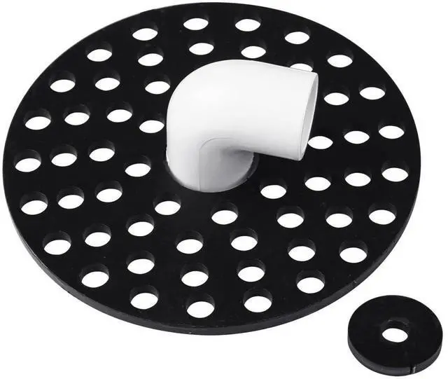 Main image of 5 inch Drain Cover with Integrated Ports, Floor Drain with Removable Round Disc, 5" Garage Drain Cover Replacement Solution, Floor Strainer, 1PCS