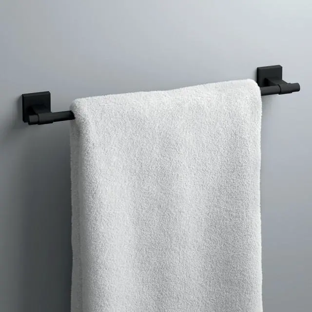 Alt view image 2 of 7 - Towel Rack | 18 Inch Matte Black Towel Bar for Bathroom, Kitchen | Maxted Accessories