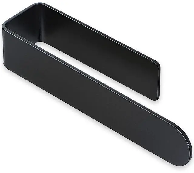 Main image of Hand Towel Holder Black - Self Adhesive Towel Bar Stainless Steel | Strong Sticky, Rustproof, Compact 7.9 inch, Perfect for Bathroom/Kitchen/Renter/Apartment/RV, No Drill, Without Damaging Wall