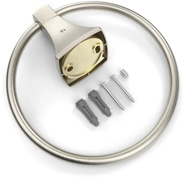 Alt view image 6 of 7 - Hand Towel Holder for Bathroom Kitchen Brushed Nickel Towel Ring Towel Hanger Stainless Steel and Zinc Alloy Wall Mount