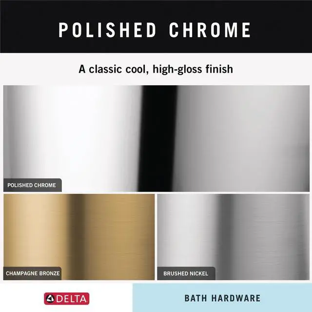 Alt view image 5 of 7 - Delta Aubrey (1-Pack) Hand Towel Holder Polished Chrome Towel Racks for Bathroom Wall Round Towel Ring Holder for Bath Towel Hanger for Kitchen, Bathroom Accessories AUB46-PC