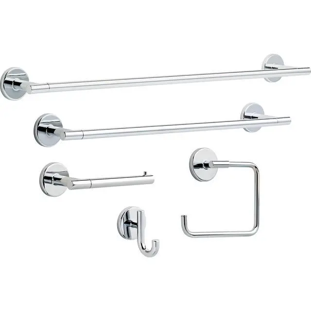 Alt view image 4 of 7 - Hand Towel Holder | Square Polished Chrome Ring for Hanging Towels in Kitchen, Bathroom | Trinsic Accessories