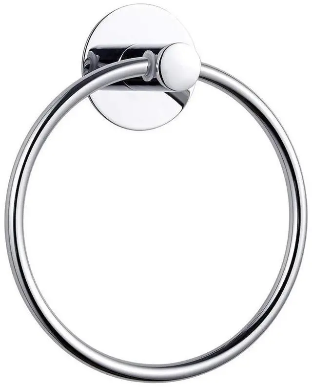 Main image of Adhesive Towel Ring Self Adhesive Hand Towel Ring Stainless Steel Rustproof Bathroom Towel Holder Wall Mount
