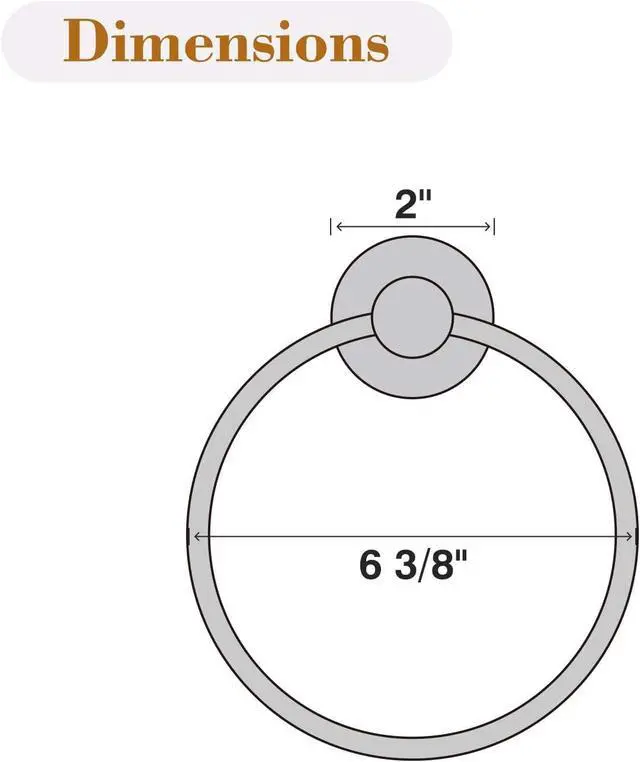 Alt view image 2 of 7 - Brushed Gold Towel Ring | Hand Towel Holder for Bathroom Wall Mounted, Durable 304 Stainless Steel, Modern Style