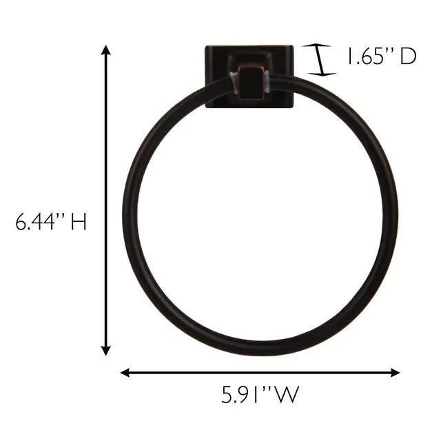 Alt view image 2 of 7 - 539239 Millbridge Classic Towel Ring for Bathroom Oil Rubbed Bronze