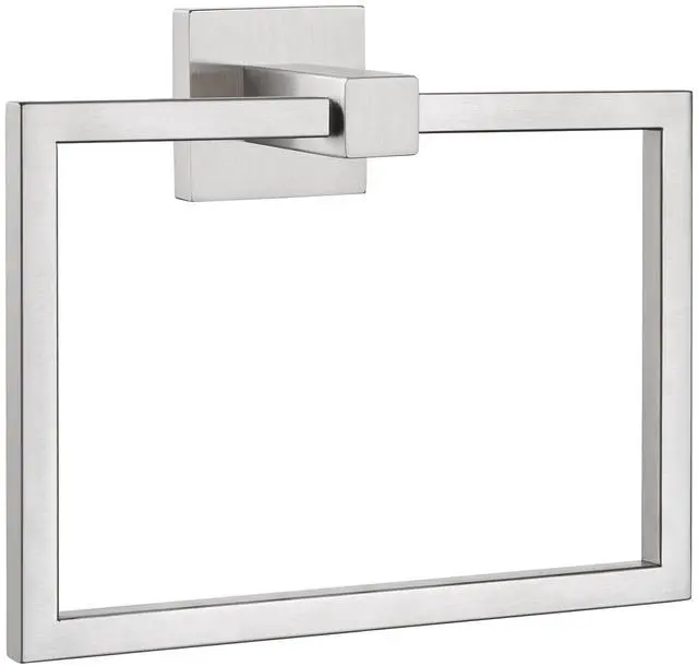 Main image of Square Towel Ring for Bathroom, Brushed Nickel, 304 Stainless Steel | 180° Swivel Towel Holder, Easy Towel Access, Spacious 6.3" Inner Ring, Easy Drilling Wall Mounted for Sink Vanity Kitchen