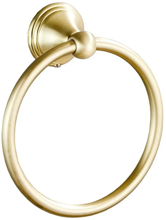 Main image of Towel Ring for Bathroom, Light Gold Finish Hand Towel Holder, Stainless Steel Bathroom Accessories Wall Mount Towel Rack