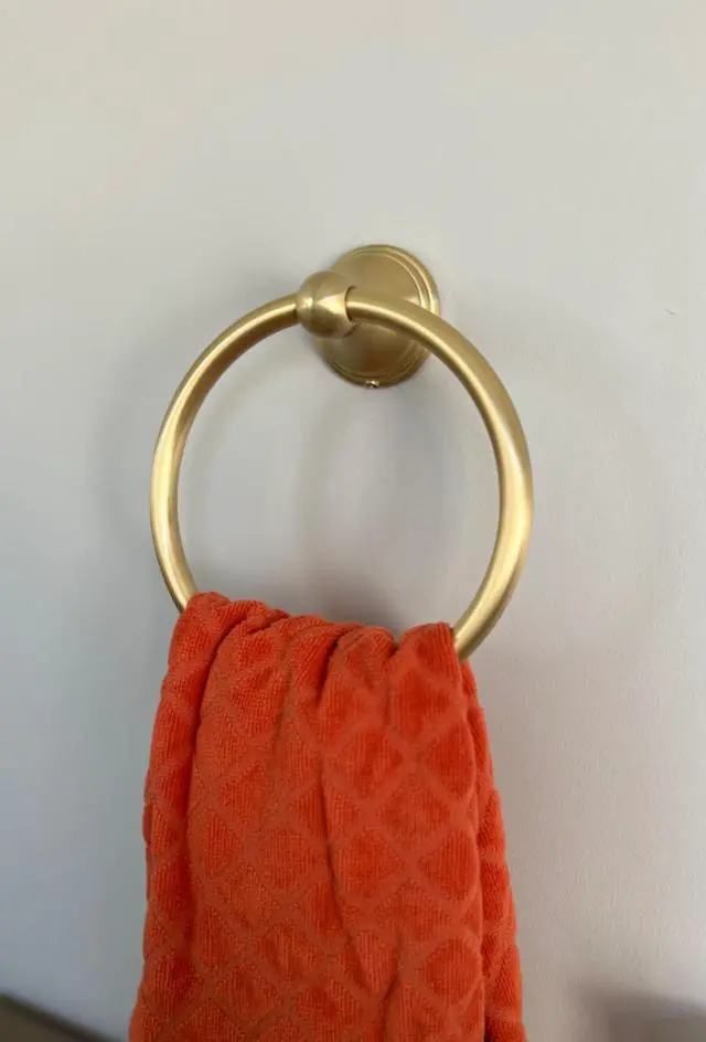 Alt view image 5 of 7 - Towel Ring for Bathroom, Light Gold Finish Hand Towel Holder, Stainless Steel Bathroom Accessories Wall Mount Towel Rack