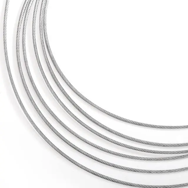 Alt view image 3 of 7 - 1/16 Inch x 500 Feet Wire Rope Cable, Stainless Steel Braided Wire Stranded Rope Vinyl Coated Aircraft Cable for Outdoor Clothesline, Trellis, String Lights, 7x7 Strands Core