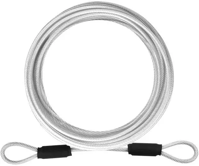 Main image of 1/8" Stainless Steel Security Cable Luggage Lock, Double Loop,1Pack | Rustproof, flexible wire rope, 4/6/10/15FT, anti-theft, weatherproof, durable, for luggage bike gate