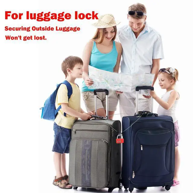 Alt view image 5 of 7 - 1/8" Stainless Steel Security Cable Luggage Lock, Double Loop,1Pack | Rustproof, flexible wire rope, 4/6/10/15FT, anti-theft, weatherproof, durable, for luggage bike gate