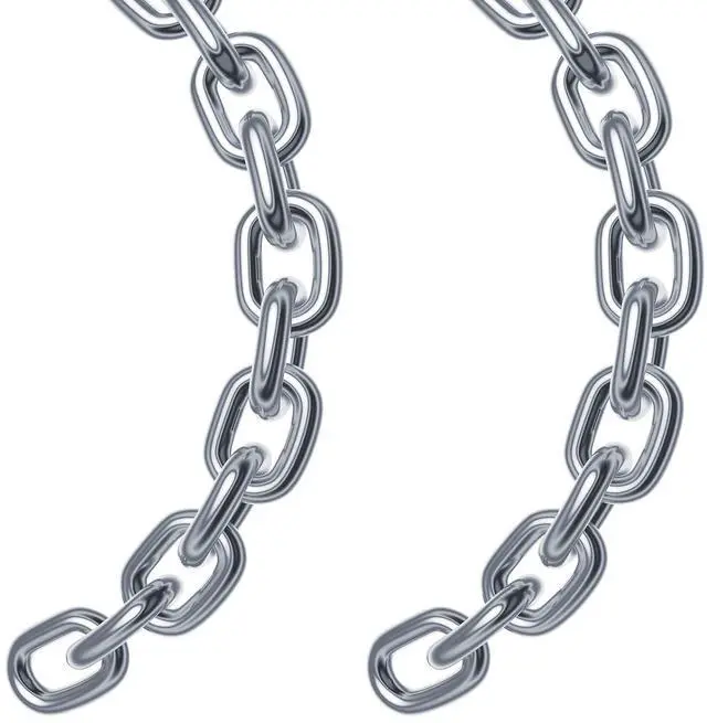 Main image of 2 Pcs 5/32 x 23 Inch Link Chain 304 Stainless Steel Coil Chain, 4mm | for Transport Tie Down Binder Chain Pulling Towing Hanging, Home, Camping, Pet Towing