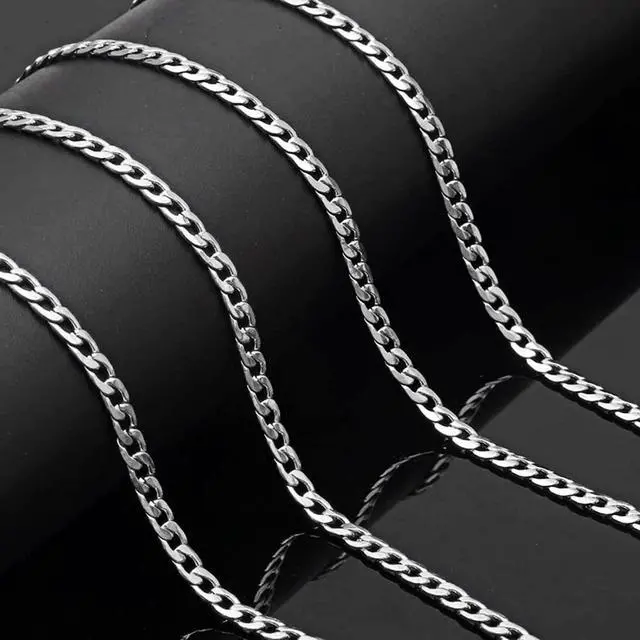 Alt view image 4 of 7 - 16ft Cuban Link Chain Roll 6mm Silver Stainless Steel Necklace Chains for Jewelry Making, DIY Necklace Bracelet Crafts Supplies Findings, Metal Cuban Link Chain w/Lobster Clasps, Jump Rings