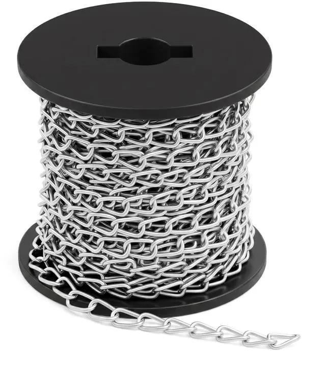 Main image of 50ft Hanging Chain,Galvanized Steel Small Jack Chain,1.3MM Metal Silver Chain for Hanging Plants Bird Feeders, Lamps,Suspension Equipment and DIY Projects