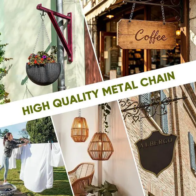Alt view image 7 of 7 - 50ft Hanging Chain,Galvanized Steel Small Jack Chain,1.3MM Metal Silver Chain for Hanging Plants Bird Feeders, Lamps,Suspension Equipment and DIY Projects