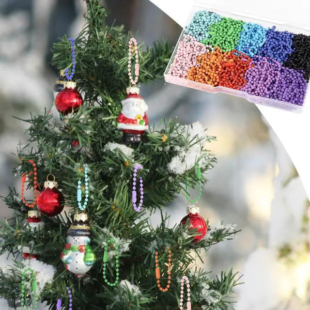 Alt view image 7 of 7 - Ball Chain Bulk Metal Chain Width 2.4mm Ball Beads Chain Long Bead Connector Clasp for Jewelry Making DIY Crafts Hanging Christmas Decoration (200 Pcs Colored 3.9 Inch / 10 cm)