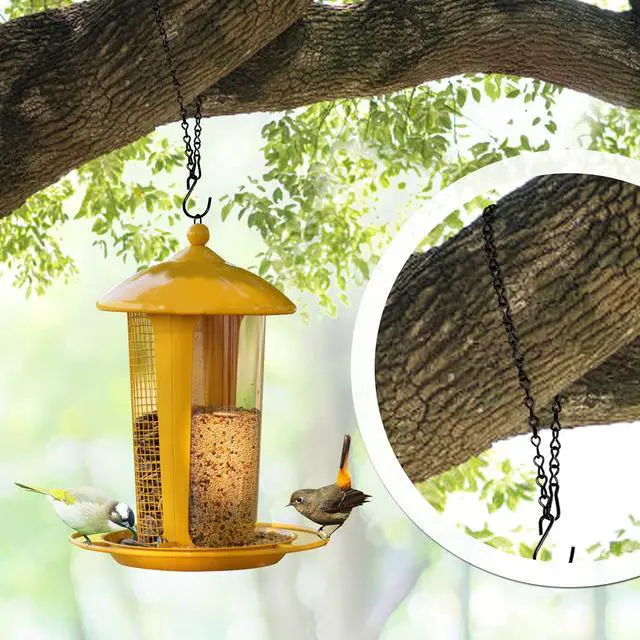 Alt view image 5 of 7 - 12 Pack 9.5 Inch Hanging Chain for Bird Feeders, Planters, Lanterns, Wind Chimes, Billboards, Chalkboards and Ornaments (Black)