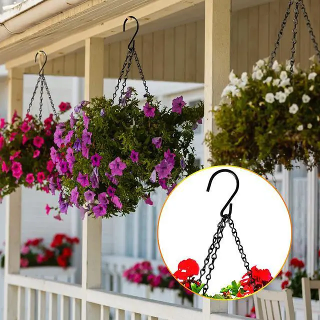 Alt view image 6 of 7 - 12 Pack 9.5 Inch Hanging Chain for Bird Feeders, Planters, Lanterns, Wind Chimes, Billboards, Chalkboards and Ornaments (Black)