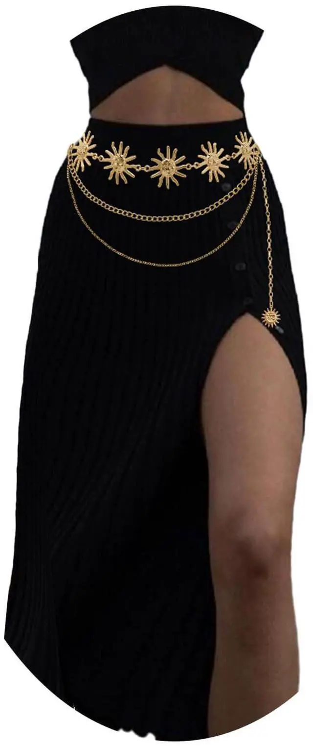 Main image of Boho Waist Chain Gold Chain Belt for Women Dress Body Chain | Multilayer Body Jewelry, Plus Size Chain, Fashion Metal Waist Belt Chain