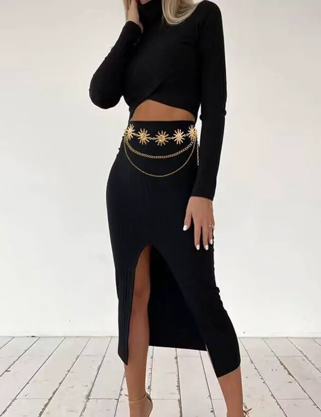 Alt view image 3 of 7 - Boho Waist Chain Gold Chain Belt for Women Dress Body Chain | Multilayer Body Jewelry, Plus Size Chain, Fashion Metal Waist Belt Chain