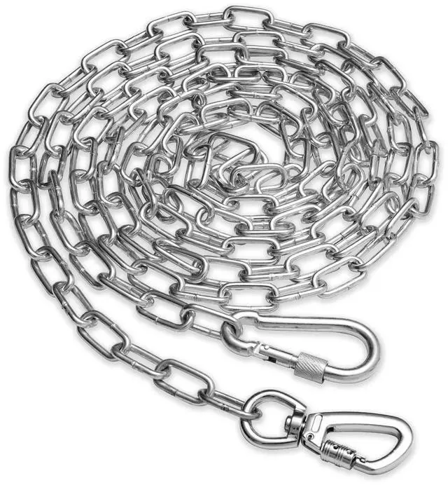 Main image of Heavy Duty Dog Chain for Yard-15FT Metal Dog Chain Leash Chew Proof,Long Dog Lead for Outside with Strong Swivel Hook,Outdoor Dog Runner for Camping,Dog Tie Out Cable for Small Medium Dog up to 90LBS